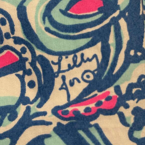 Lilly Pulitzer for Target My Fans Shift Dress Blue Pink XXS/XS 20th Anniversary - Picture 8 of 12